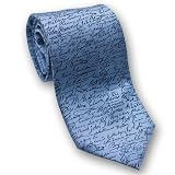 Signatures of the Declaration of Independence - Men's Silk Necktie in Light Blue