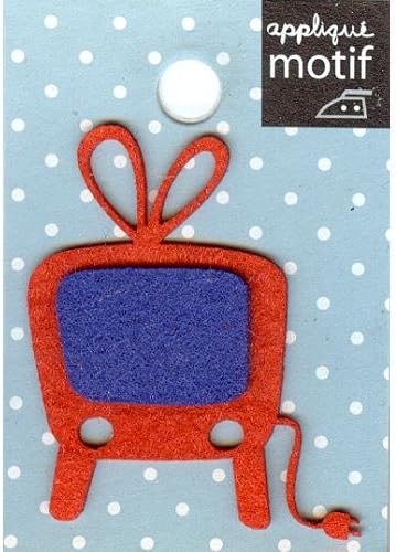 TV Design Small Iron-on Applique (patch size:1.5"x2")