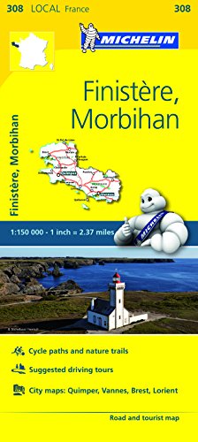 Michelin FRANCE: Finistere, Morbihan Map 308 (Maps/Local (Michelin))
