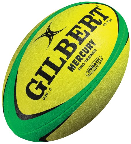 Gilbert Mercury Rugby Pro Training Ball - Fluorescent, Size 4 Gilbert Mercury Rugby Pro Training Ball - Fluorescent, Size 4