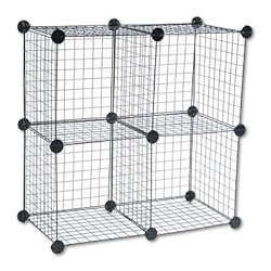 ~:~ SAFCO PRODUCTS ~:~ Wire Cube Shelving System, 15w x 15d x 15h, Black