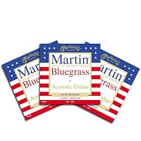 Martin M240 Light Bluegrass Acoustic Guitar Strings - Three Pack