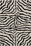 Rugs USA Contemporary Wool Handmade Zebra 6 Round black Area Rug Rugs USA Contemporary Wool Handmade Zebra 6 Round black Area Rug