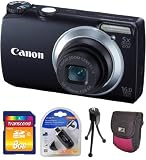 Canon Powershot A3300 IS Digital Camera Black +8GB Kit