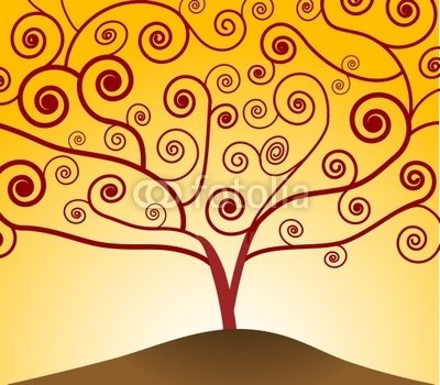 Wallmonkeys Peel and Stick Wall Decals - Art Nouveau Tree - 24
