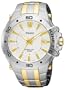 Pulsar Men's PAR147 Kinetic Two-Tone Stainless-Steel Bracelet Two-Tone Case Silver-Tone Dial Transparent Case Back Watch