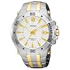 Pulsar Men's PAR147 Kinetic Two-Tone Stainless-Steel Bracelet Two-Tone Case Silver-Tone Dial Transparent Case Back Watch