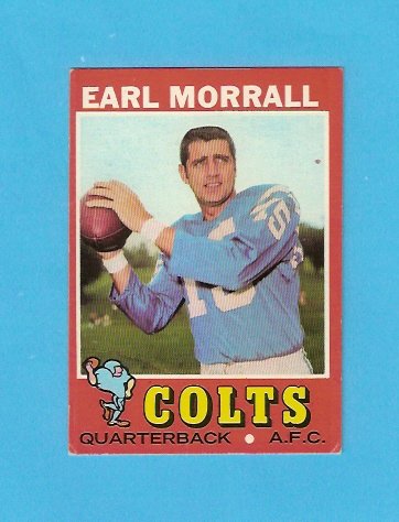 Earl Morrall 1971 Topps Football Card (Baltimore Colts) (Miami Dolphins)