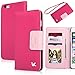 iPhone 6 Plus Case, iPhone 6s Plus Case,[Upgraded-Opened Volume and Power Button Ports,no Break Issue] by HiLDA,Wallet Case,PU Leather Case,Credit Card Holder,Flip Cover Case[Rose]