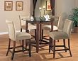 5 Piece Round Counter Height Table Set By Coaster Furniture