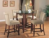 5 Piece Round Counter Height Table Set By Coaster Furniture