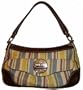Women's Etienne Aigner Purse Handbag Parker Collection Multi Stripe Famul