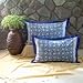 Midnight Lotus ~ Asian Blue Floral Standard Pillow Sham Cover 25x31