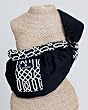 Balboa Baby Adjustable Sling By Dr. Sears-black with Black and White Geo Trim