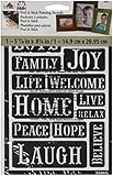 Folk Art 30465 Peel and Stick Painting Stencil, Happy Words