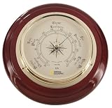 National Geographic Round Wooden Barometer