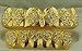 Grillz Diamond style CZ Gold tone top and bottom mouth grillz set L015s013