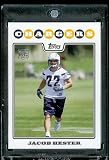 2008 Topps # 392 Jacob Hester ( LSU ) RC - Rookie Card - San Diego Chargers - NFL Trading Cards