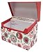 The Gift Wrap Company Recipe Box with Metal Hinges, Retro Table