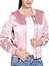 NIELLO Women's Satin Quilted Bomber Jacket Short Padded Jacket Coat