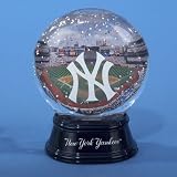 Pack of 12 MLB New York Yankees Stadium Lighted Christmas Glitterdomes 3.45"