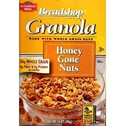 Breadshop's Granola Cereal, Honey Gone Nuts, 14-Ounce Boxes (Pack of 6)