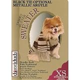 Metallic Argyle Dog Sweater Xsmall Color Gold