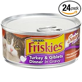Friskies Cat Food Classic Pate, Senior, 5.5-Ounce Cans (Pack of 24)