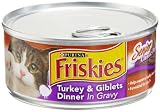 Friskies Cat Food Classic Pate, Senior Turkey & Giblet Dinner in Gravy, 5.5-Ounce Cans (Pack of 24)