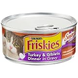 Friskies Cat Food Classic Pate, Senior Turkey & Giblet Dinner in Gravy, 5.5-Ounce Cans (Pack of 24)