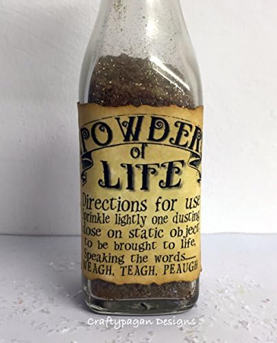 Powder of Life Stickers Set of 3, Return to Oz Vintage Style Stickers, The Wizard of Oz Stickers, Princess Mombi Powder of Life Labels Pack of 3/ Bottle Labels Decorations