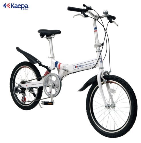 Kaepa アルミ20インチ折りたたみ自転車 シマノ製6段ギア リアサスペンション付 KIA20