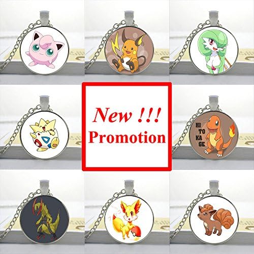 Pretty Lee 2015 New Fashion Pokemon Pokeball Necklace Cartoon Animal Jewelry Glass Photo Pendant Necklace Sliver
