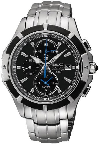 Seiko Coutura Chronograph Stainless Steel Mens Watch SNAF11