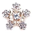 5 Flowers Combined Into Beatiful Crystal Brooches And Pins