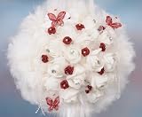 51p20l%2B9P%2BL. SL160  Snow White Silk Rose   Wedding Bouquet