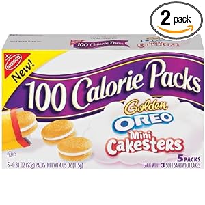 100 Calorie Packs Oreo Golden Oreo Mini Cakesters, 4.05 Ounce Boxes (Pack of 2) by 100 Calorie Packs