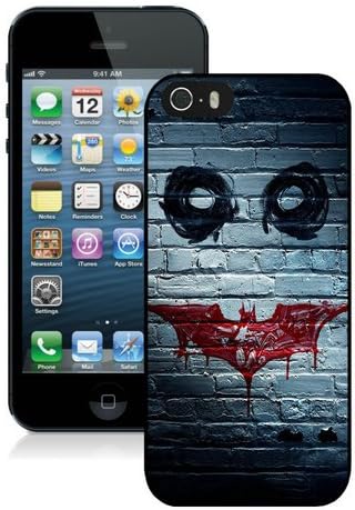 Customized Personalized phone plastic shell Case, The Joker, Batman Logo, Batman iphone5 5S case, Only fit iphone5 5S Black s009
