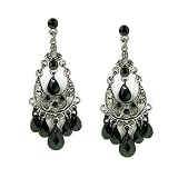 Hematite Tone Onyx Hues Chandelier Earrings