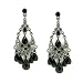  : HEMATITE TONE ONYX HUES CHELIER EARRINGS
