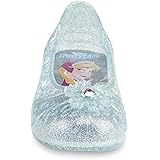 Disney Frozen Girls Blue Glitter Light Up Jelly Ballerina Flat