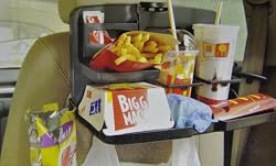 TRAVEL FOOD HOLDER AND TRAY / REAR SEAT