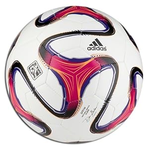 adidas 2014 MLS Glider Soccer Ball Size 5 (White, Orange, Purple)