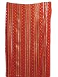 Ruby Red Shimmering Indian Shawl Scarf Wrap 45 x 108 -Large-