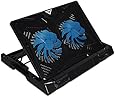 HAVIT&reg; HV-F2062 Laptop Cooling Pad Cooler Adjustable Angle and Wind Speed Laptop Stand with Dual LED Fans and USB ports for up to 19''Gaming Laptop Notebook Computer Mobile Workstation [2 fans]