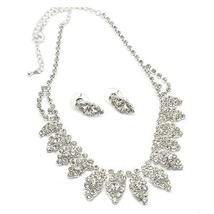 Fancy Crystal Necklace and Earr