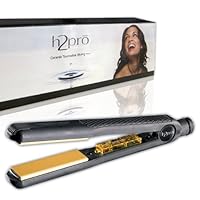 H2pro Professional Ceramic Tourmaline Styling Flat Iron, 1 1/4 Inch