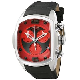 Invicta Men's Lupah Collection Revolution Chronograph Black Leather Watch #6095