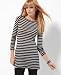 Apparel : BCBGMAXAZRIA Top, Long Sleeve Striped Boatneck Tunic