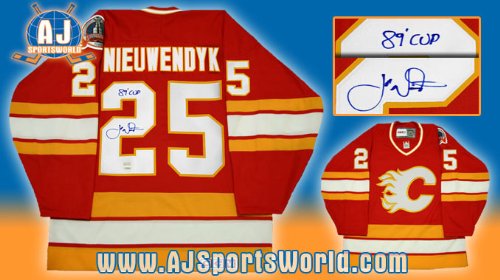 JOE NIEUWENDYK Calgary Flames Signed Stanley Cup JERSEY